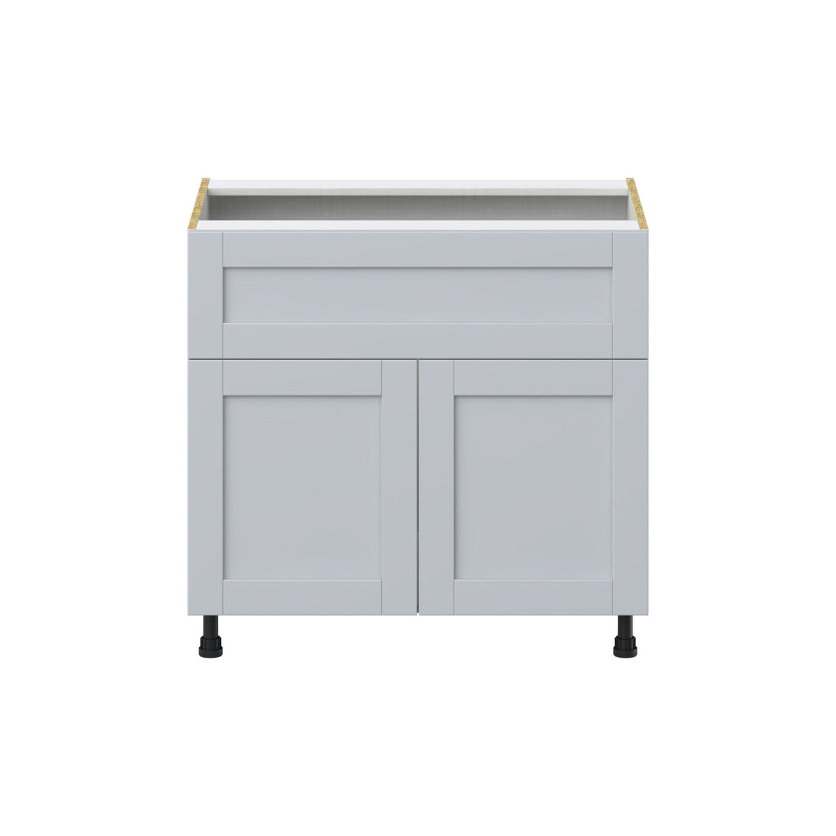 Hugo&Borg Charlesberg 36-in W x 34.5-in H x 24-in D Gray 1-Drawer Base Fully Assembled Cabinet (Flat Panel Shaker Style)