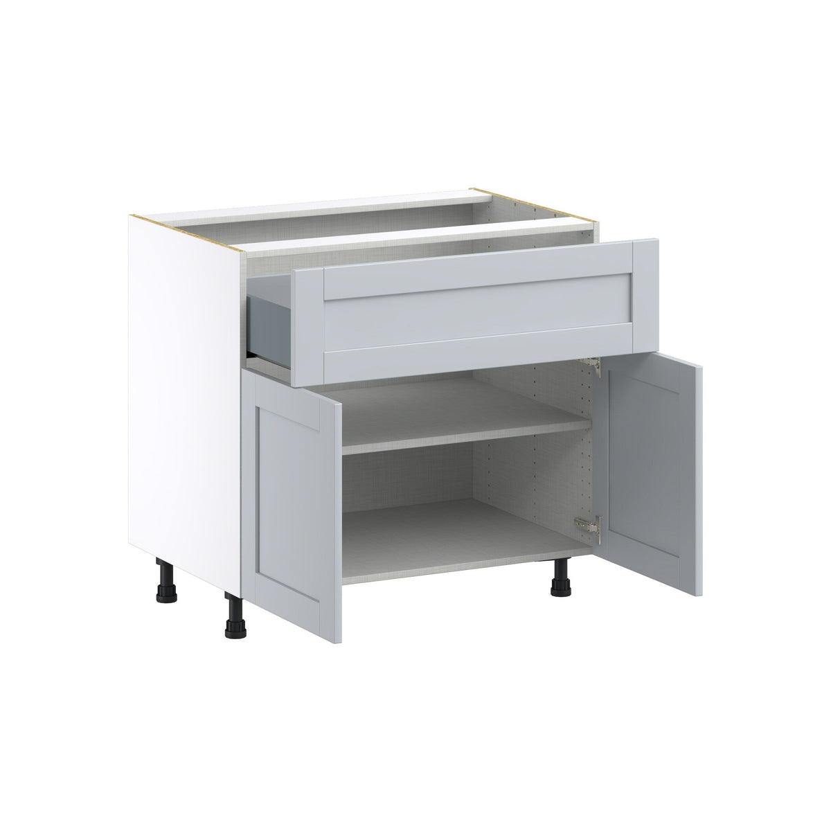 Hugo&Borg Charlesberg 36-in W x 34.5-in H x 24-in D Gray 1-Drawer Base Fully Assembled Cabinet (Flat Panel Shaker Style)
