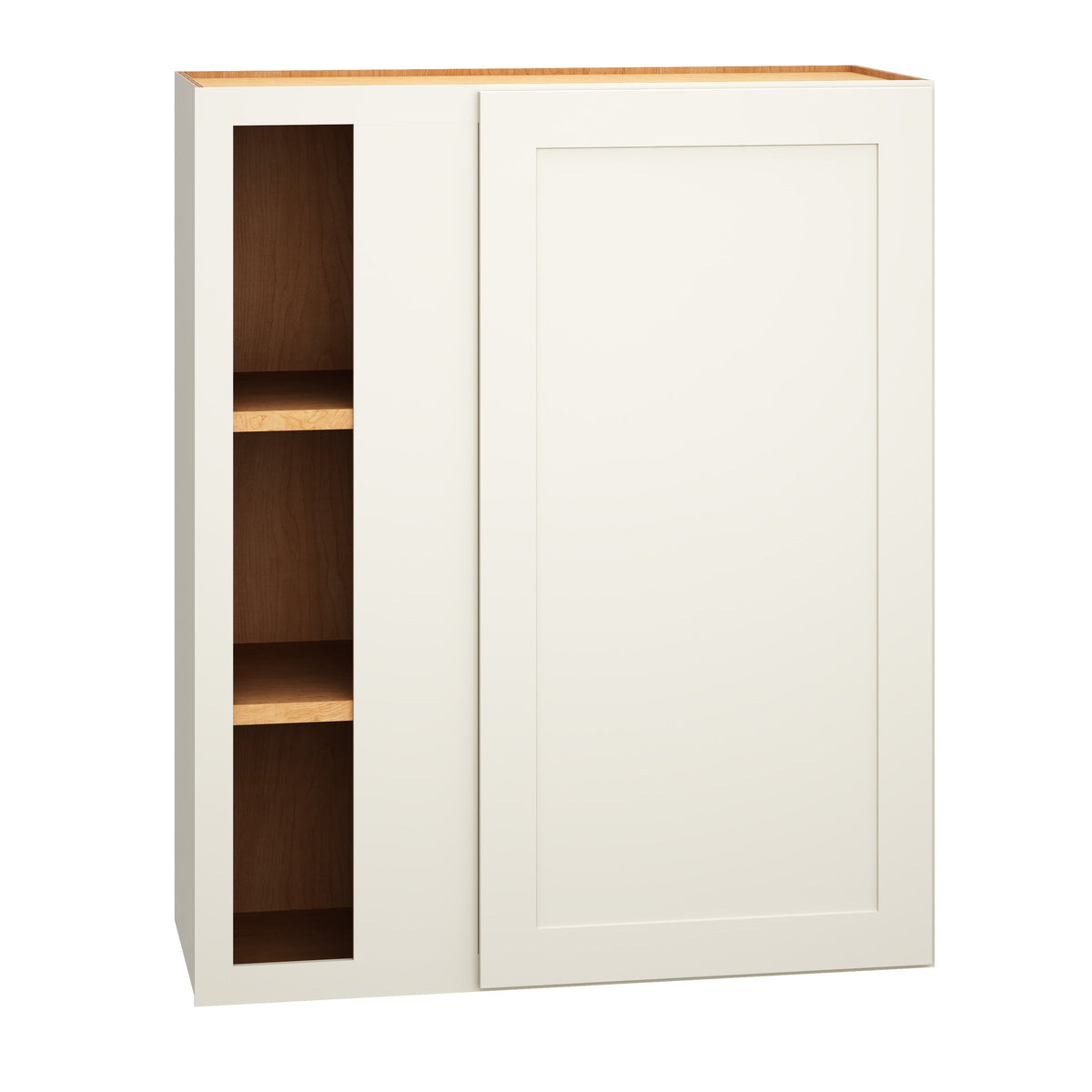 Diamond Express Jamestown 30-in W x 36-in H x 12-in D White Blind Corner Wall Fully Assembled Plywood Cabinet (Recessed Panel Shaker Style)