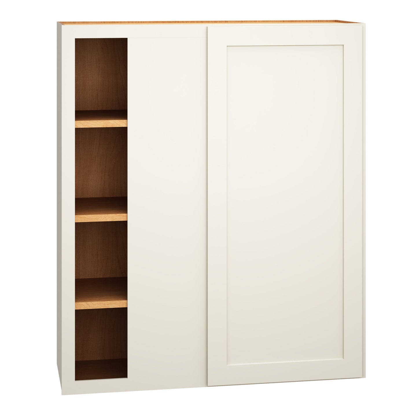 Diamond Express Jamestown 36-in W x 39-in H x 12-in D White Blind Corner Wall Fully Assembled Plywood Cabinet (Recessed Panel Shaker Style)