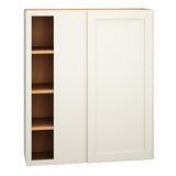 Diamond Express Jamestown 36-in W x 39-in H x 12-in D White Blind Corner Wall Fully Assembled Plywood Cabinet (Recessed Panel Shaker Style)