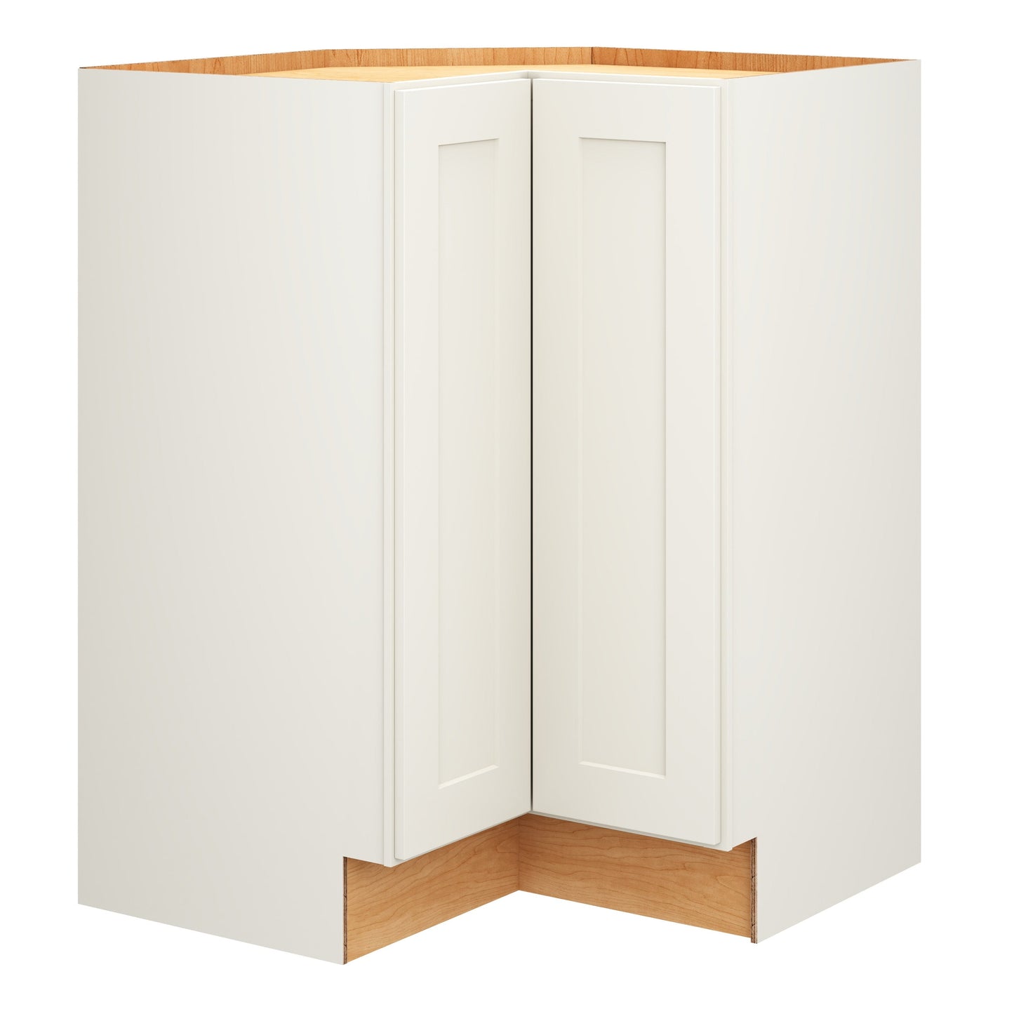 Diamond Express Jamestown 36-in W x 34.5-in H x 24-in D White L-shaped Corner Base Fully Assembled Plywood Cabinet (Recessed Panel Shaker Style)