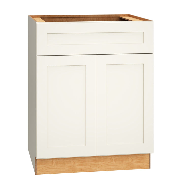 Diamond Express Jamestown 27-in W x 34.5-in H x 24-in D White 1-Drawer Base Fully Assembled Plywood Cabinet (Recessed Panel Shaker Style)