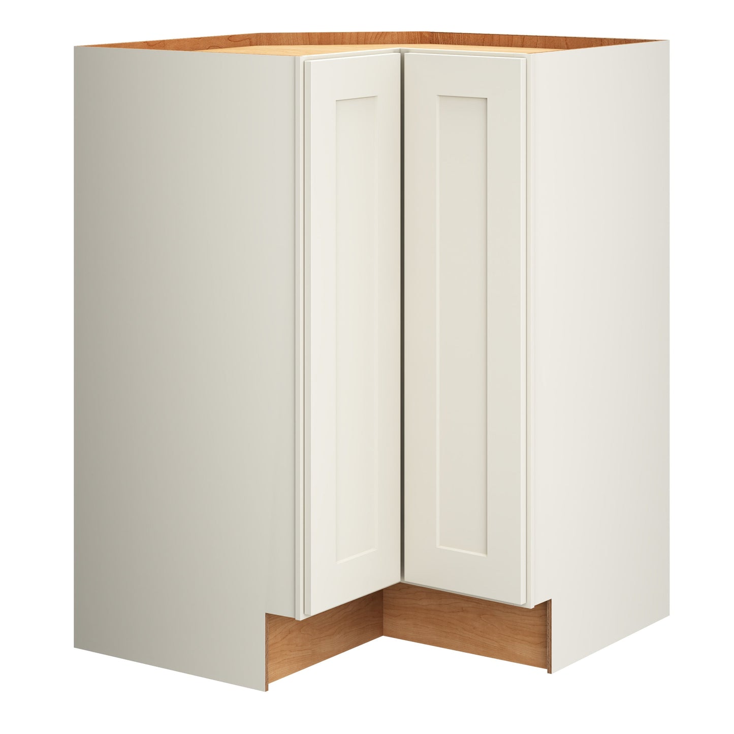 Diamond Express Jamestown 33-in W x 34.5-in H x 24-in D White L-shaped Corner Base Fully Assembled Plywood Cabinet (Recessed Panel Shaker Style)