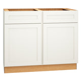 Diamond Express Jamestown 42-in W x 34.5-in H x 24-in D White 1-Drawer Base Fully Assembled Plywood Cabinet (Recessed Panel Shaker Style)