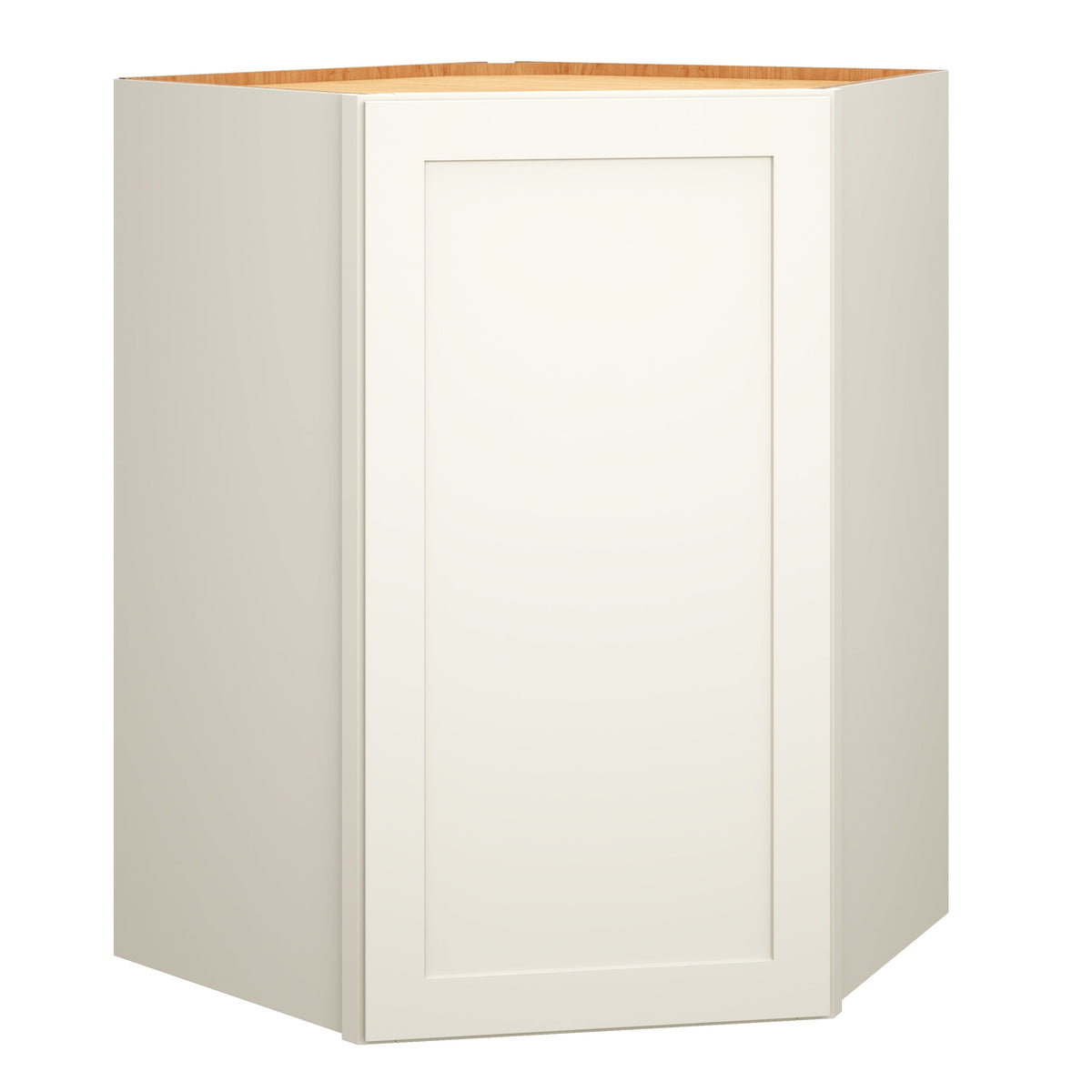 Diamond Express Jamestown 36-in W x 36-in H x 24-in D White Diagonal Corner Wall Fully Assembled Plywood Cabinet (Recessed Panel Shaker Style)