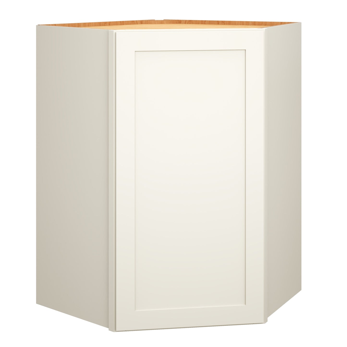 Diamond Express Jamestown 36-in W x 36-in H x 24-in D White Diagonal Corner Wall Fully Assembled Plywood Cabinet (Recessed Panel Shaker Style)