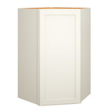 Diamond Express Jamestown 42-in W x 42-in H x 24-in D White Diagonal Corner Wall Fully Assembled Plywood Cabinet (Recessed Panel Shaker Style)