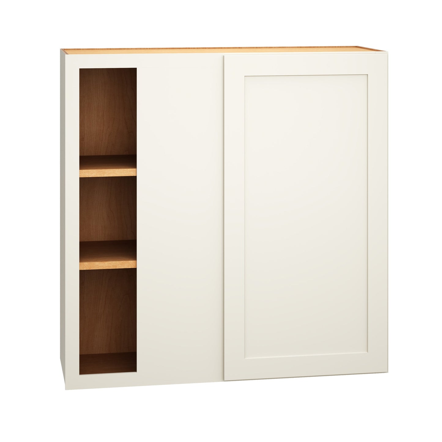 Diamond Express Jamestown 36-in W x 36-in H x 12-in D White Blind Corner Wall Fully Assembled Plywood Cabinet (Recessed Panel Shaker Style)