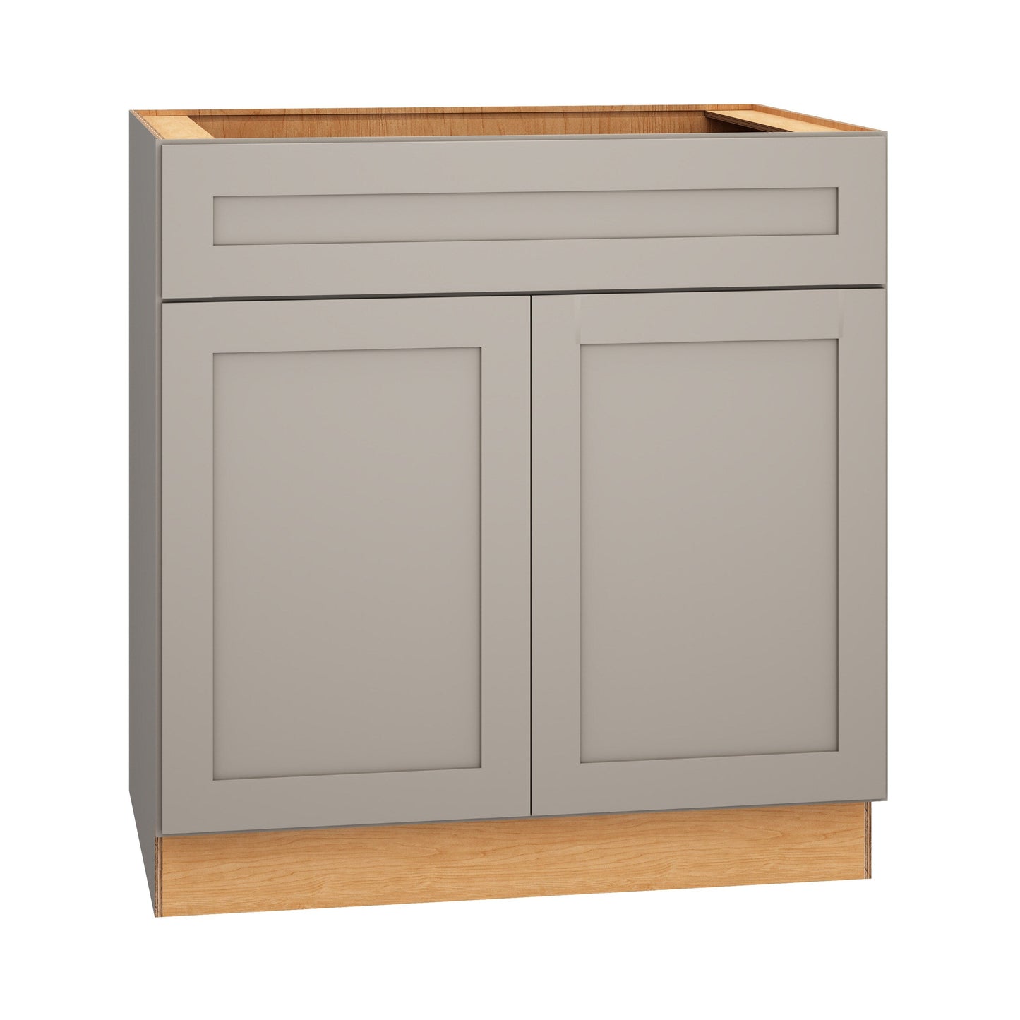 Diamond Express Jamestown 33-in W x 34.5-in H x 24-in D Cloud Gray Sink Base Fully Assembled Plywood Cabinet (Recessed Panel Shaker Style)