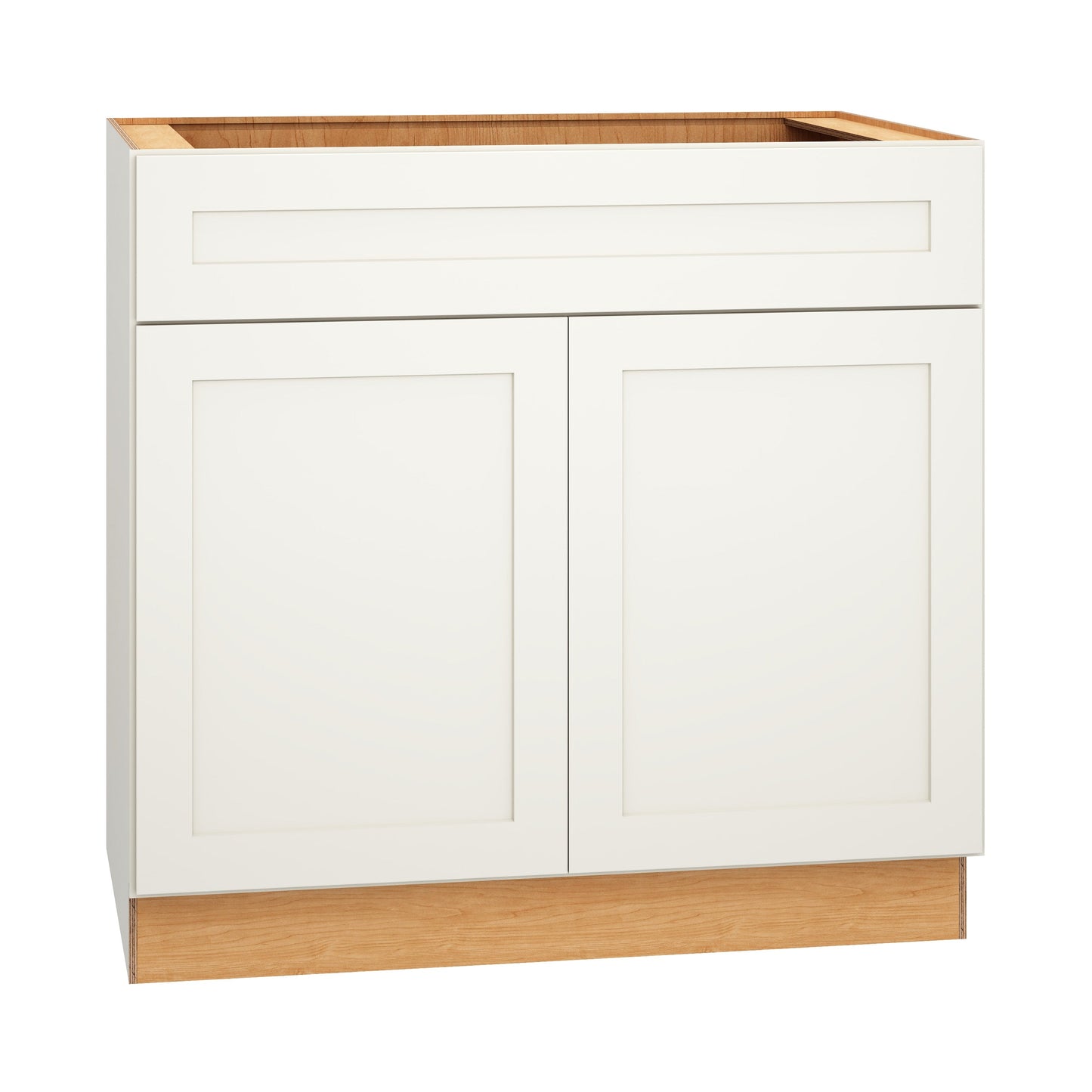 Diamond Express Jamestown 36-in W x 34.5-in H x 24-in D White Sink Base Fully Assembled Plywood Cabinet (Recessed Panel Shaker Style)