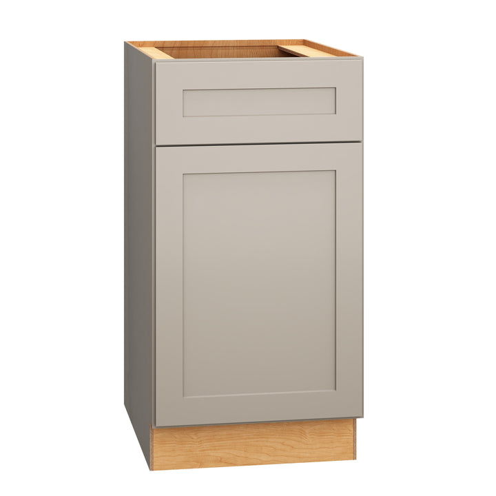 Diamond Express Jamestown 18-in W x 34.5-in H x 24-in D Cloud Gray 1-Drawer Base Fully Assembled Plywood Cabinet (Recessed Panel Shaker Style)