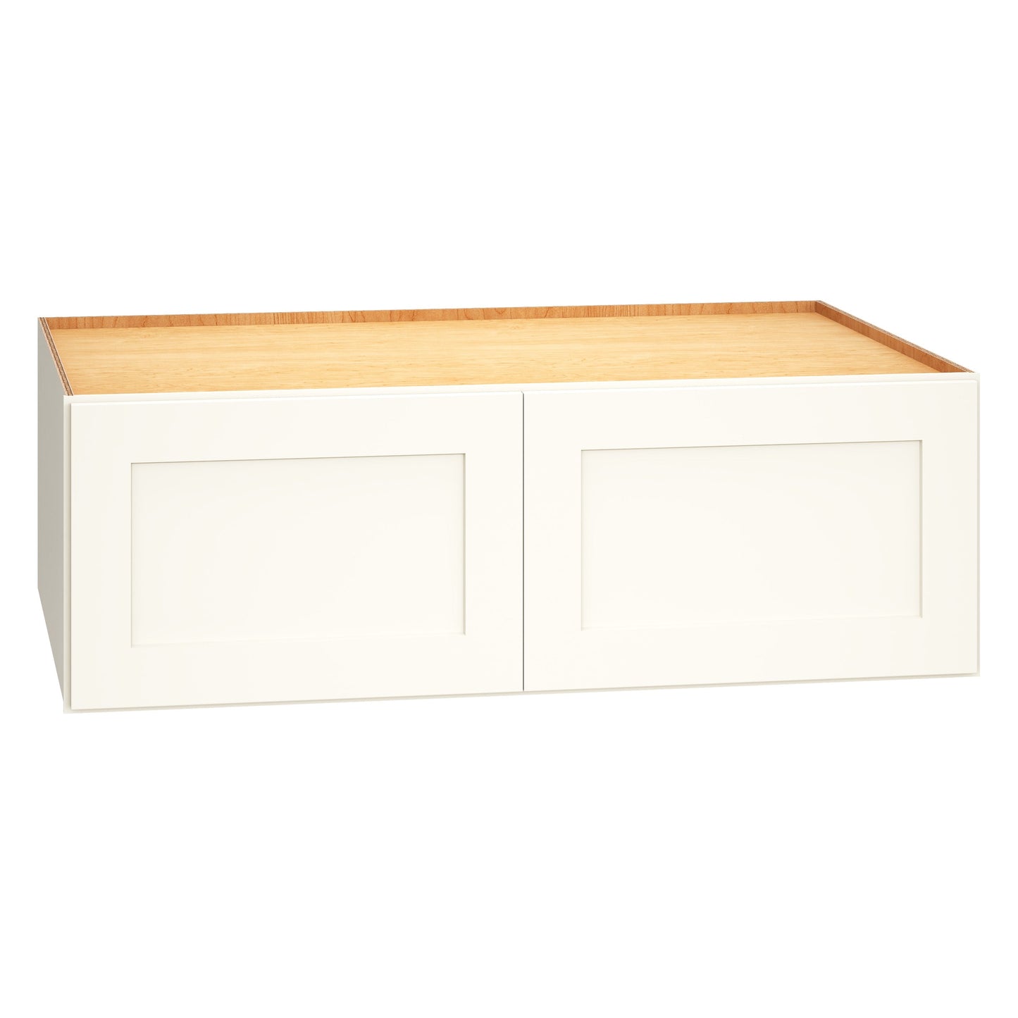 Diamond Express Jamestown 36-in W x 12-in H x 24-in D White Wall Fully Assembled Plywood Cabinet (Recessed Panel Shaker Door Style)