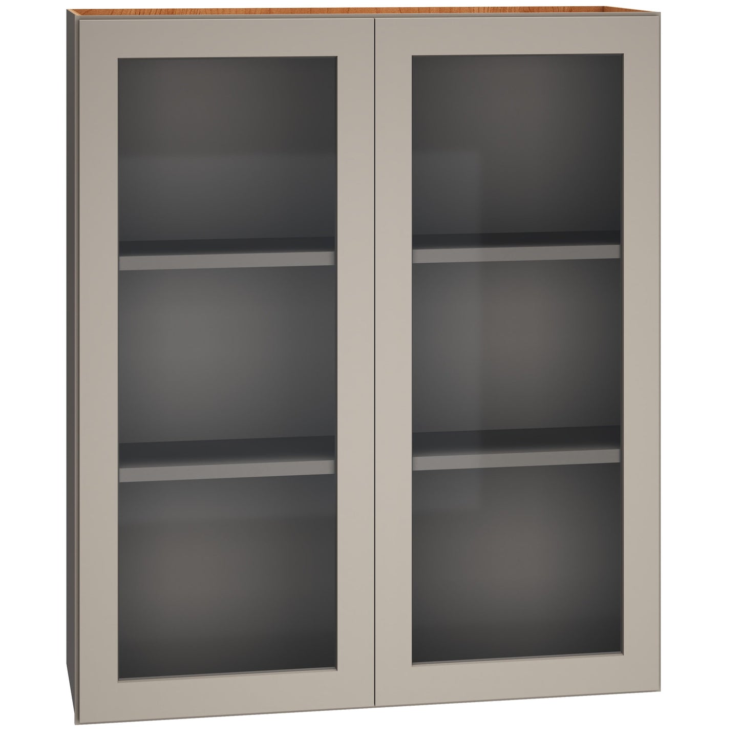 Diamond Express Jamestown 36-in W x 42-in H x 12-in D Cloud Gray Wall Fully Assembled Plywood Cabinet (Recessed Panel Shaker Door Style)