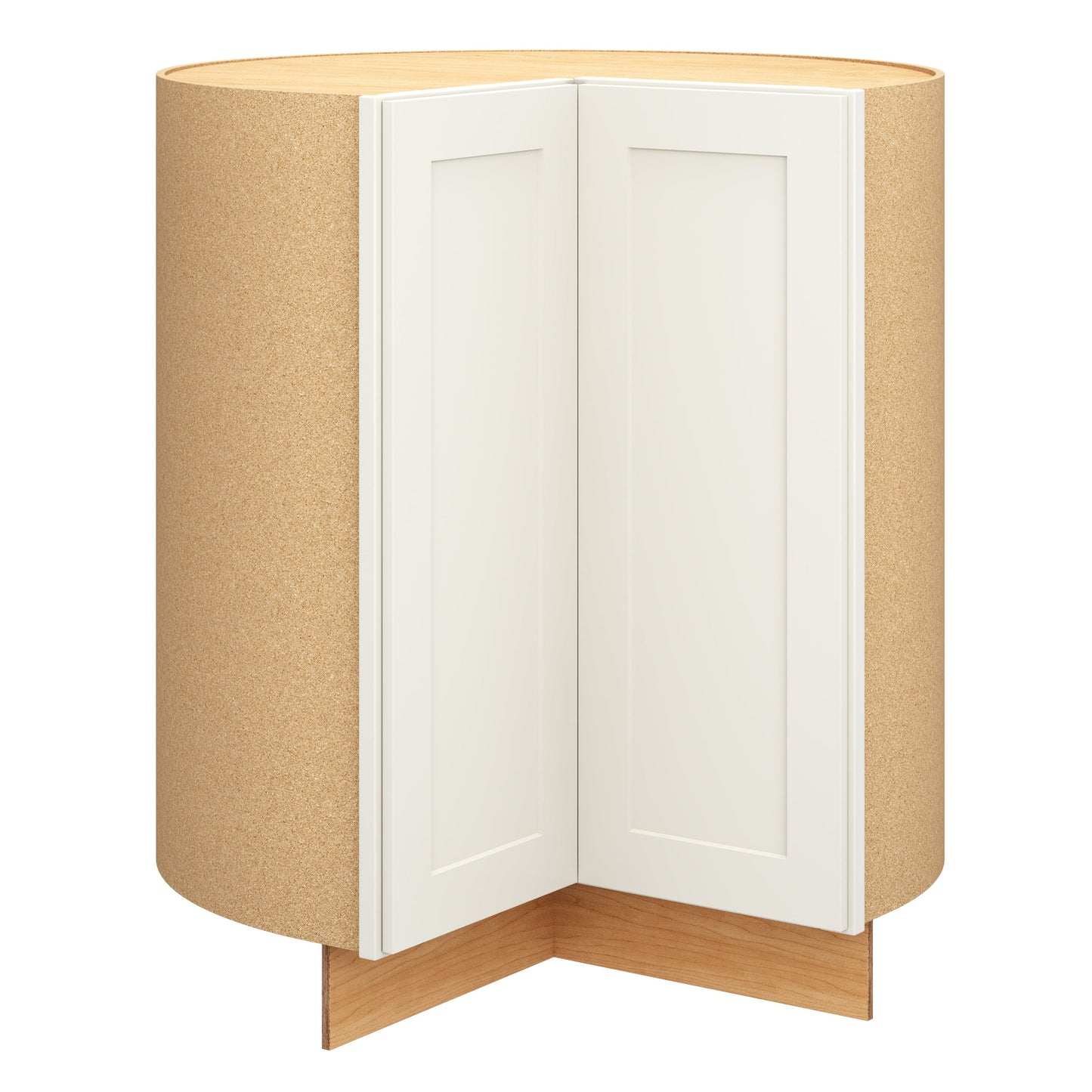 Diamond Express Jamestown 36-in W x 34.5-in H x 24-in D White Lazy Susan Corner Base Fully Assembled Plywood Cabinet (Recessed Panel Shaker Style)