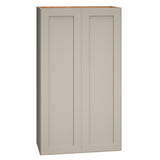 Diamond Express Jamestown 24-in W x 42-in H x 12-in D Cloud Gray Wall Fully Assembled Plywood Cabinet (Recessed Panel Shaker Door Style)
