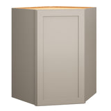 Diamond Express Jamestown 36-in W x 36-in H x 24-in D Cloud Gray Diagonal Corner Wall Fully Assembled Plywood Cabinet (Recessed Panel Shaker Style)