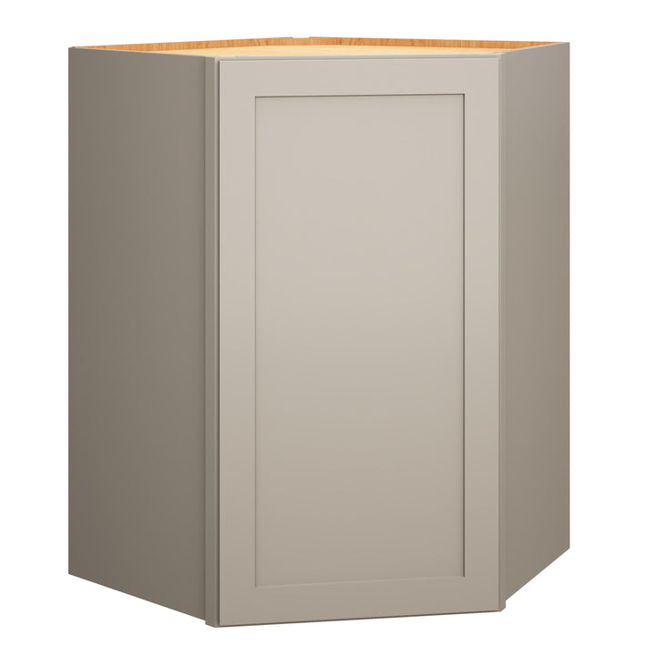 Diamond Express Jamestown 36-in W x 36-in H x 24-in D Cloud Gray Diagonal Corner Wall Fully Assembled Plywood Cabinet (Recessed Panel Shaker Style)