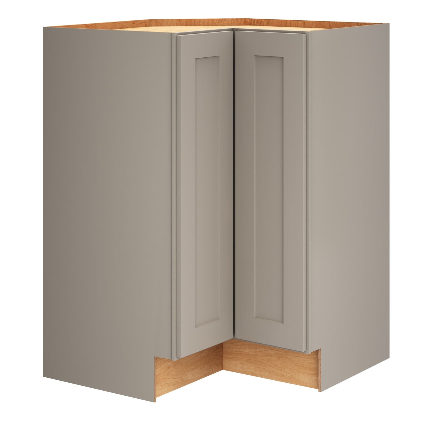 Diamond Express Jamestown 33-in W x 34.5-in H x 24-in D Cloud Gray L-shaped Corner Base Fully Assembled Plywood Cabinet (Recessed Panel Shaker Style)