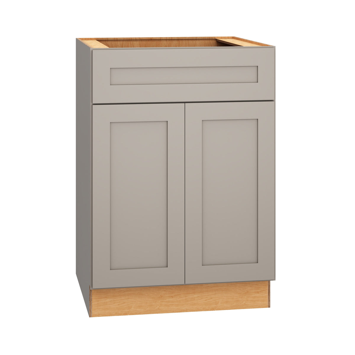 Diamond Express Jamestown 24-in W x 34.5-in H x 24-in D Cloud Gray Sink Base Fully Assembled Plywood Cabinet (Recessed Panel Shaker Style)