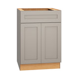 Diamond Express Jamestown 24-in W x 34.5-in H x 24-in D Cloud Gray Sink Base Fully Assembled Plywood Cabinet (Recessed Panel Shaker Style)