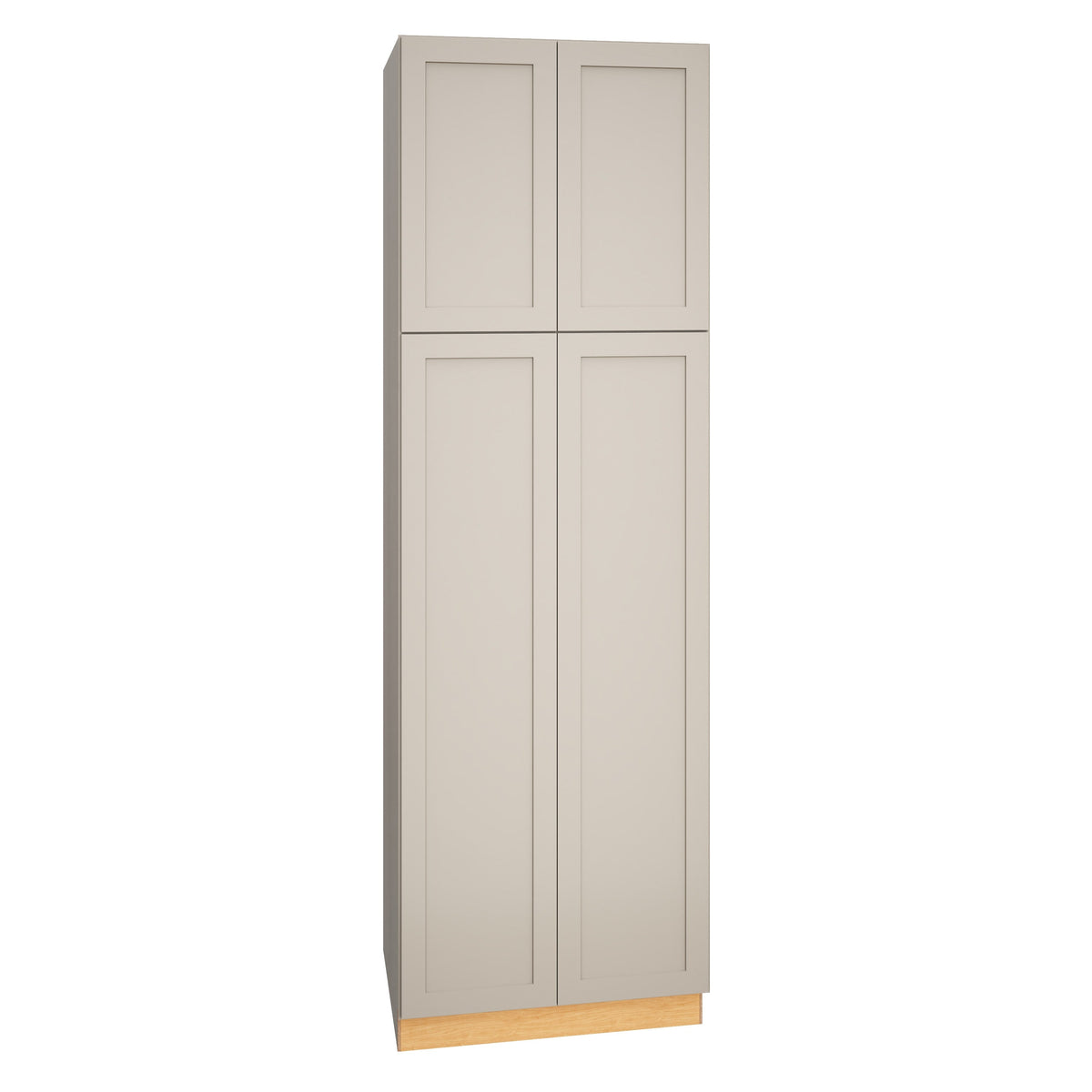 Diamond Express Jamestown 30-in W x 96-in H x 24-in D Cloud Gray Pantry Fully Assembled Plywood Cabinet (Recessed Panel Shaker Door Style)