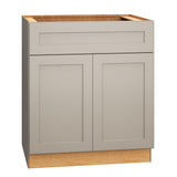 Diamond Express Jamestown 30-in W x 34.5-in H x 24-in D Cloud Gray 1-Drawer Base Fully Assembled Plywood Cabinet (Recessed Panel Shaker Style)