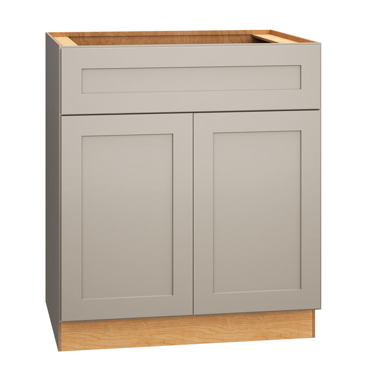 Diamond Express Jamestown 30-in W x 34.5-in H x 24-in D Cloud Gray 1-Drawer Base Fully Assembled Plywood Cabinet (Recessed Panel Shaker Style)