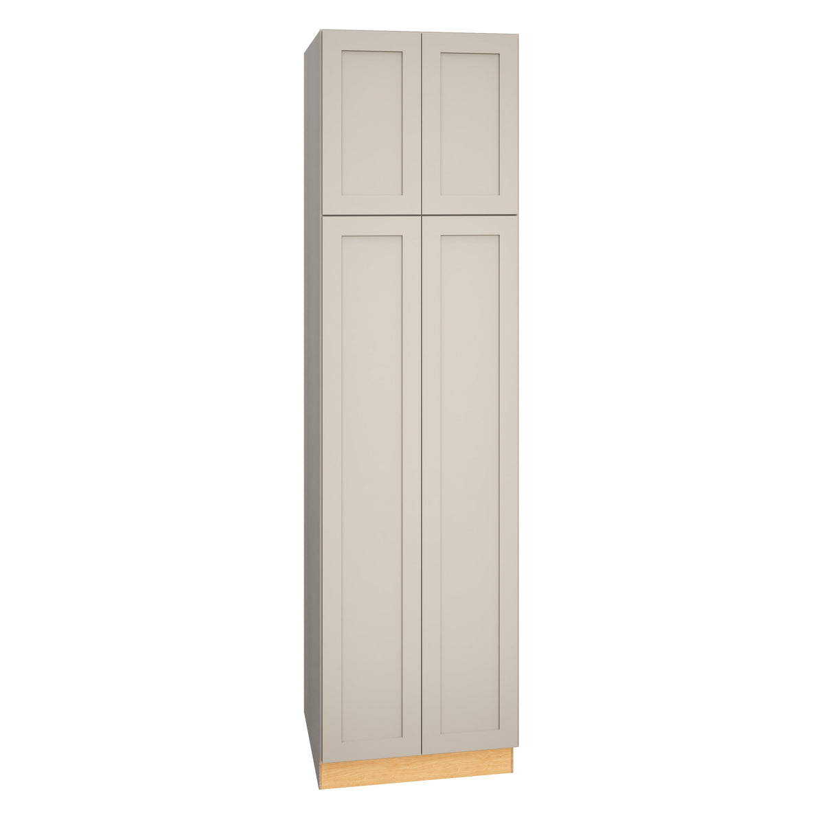 Diamond Express Jamestown 24-in W x 90-in H x 24-in D Cloud Gray Pantry Fully Assembled Plywood Cabinet (Recessed Panel Shaker Door Style)