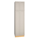 Diamond Express Jamestown 24-in W x 90-in H x 24-in D Cloud Gray Pantry Fully Assembled Plywood Cabinet (Recessed Panel Shaker Door Style)