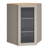 Diamond Express Jamestown 36-in W x 36-in H x 12-in D Cloud Gray Diagonal Corner Wall Fully Assembled Plywood Cabinet (Recessed Panel Shaker Style)