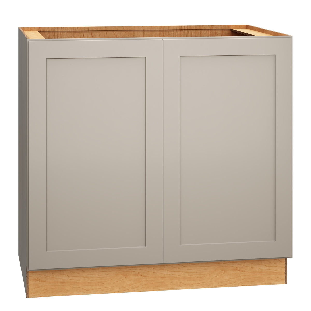 Diamond Express Jamestown 36-in W x 34.5-in H x 24-in D Cloud Gray Base Fully Assembled Plywood Cabinet (Recessed Panel Shaker Door Style)