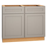 Diamond Express Jamestown 42-in W x 34.5-in H x 24-in D Cloud Gray Sink Base Fully Assembled Plywood Cabinet (Recessed Panel Shaker Style)