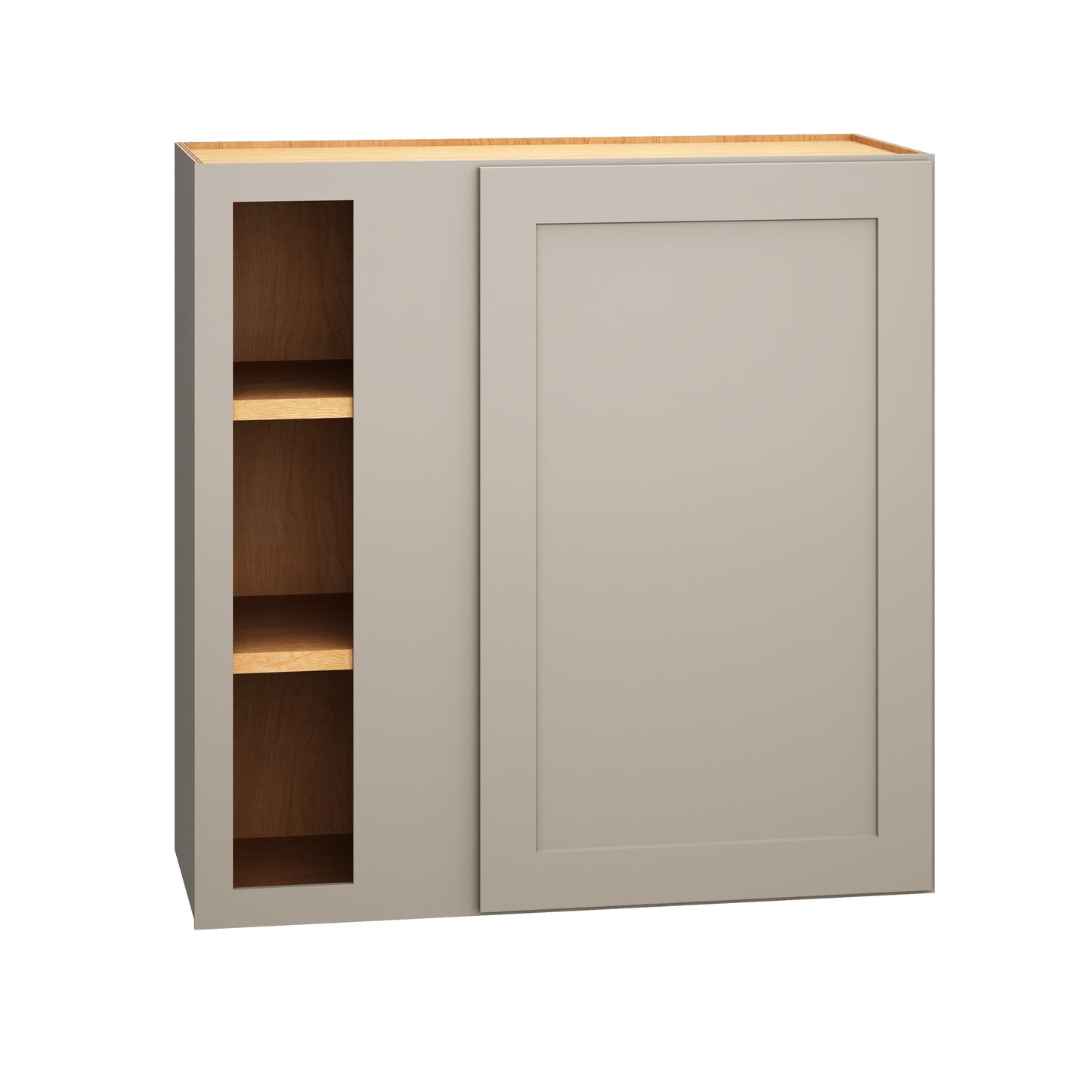 Diamond Express Jamestown 30-in W x 30-in H x 12-in D Cloud Gray Blind Corner Wall Fully Assembled Plywood Cabinet (Recessed Panel Shaker Style)