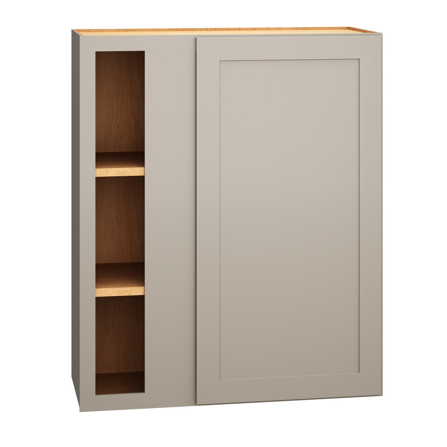 Diamond Express Jamestown 30-in W x 36-in H x 12-in D Cloud Gray Blind Corner Wall Fully Assembled Plywood Cabinet (Recessed Panel Shaker Style)