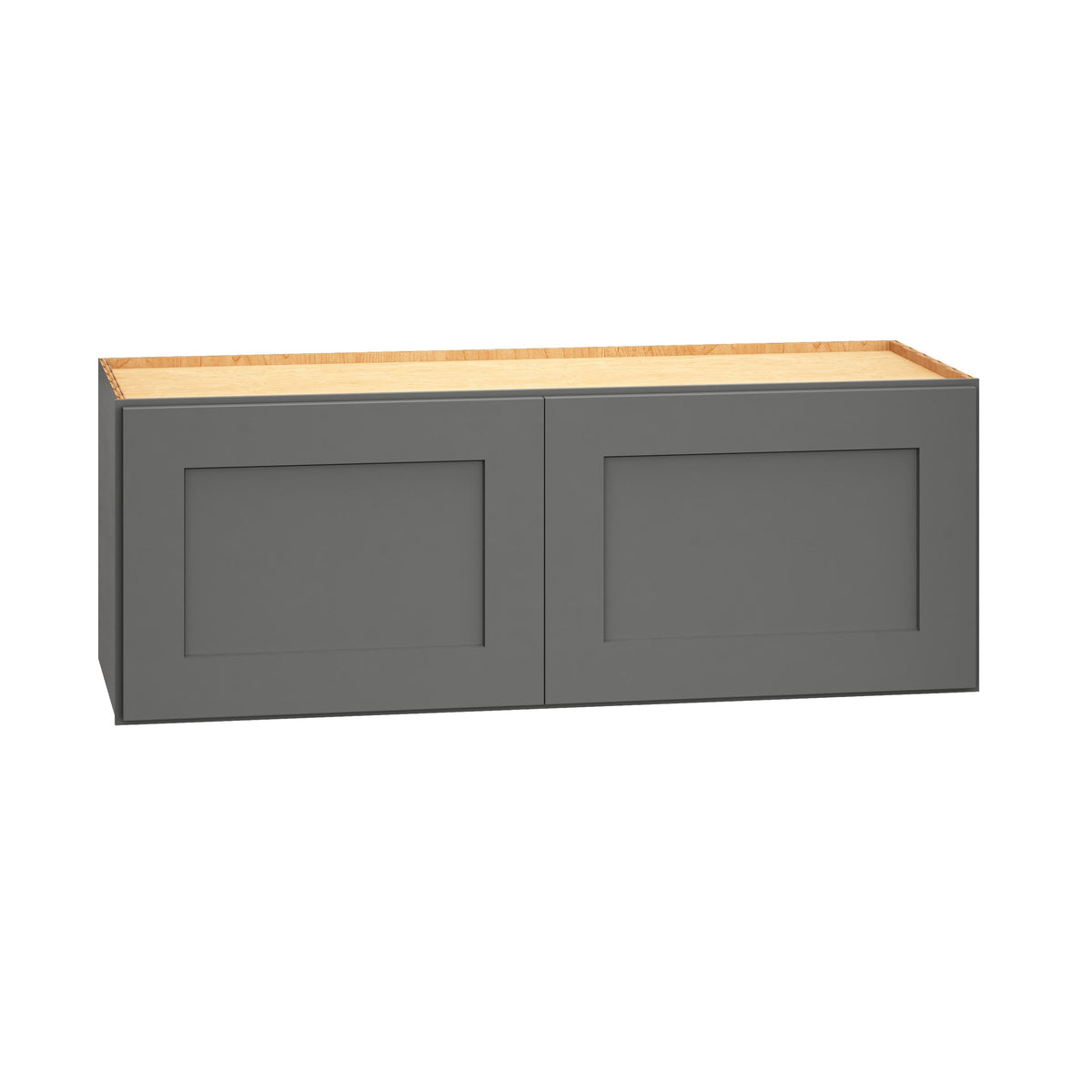 Diamond Express Jamestown 33-in W x 12-in H x 12-in D Moonstone Gray Wall Fully Assembled Plywood Cabinet (Recessed Panel Shaker Door Style)