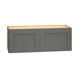 Diamond Express Jamestown 33-in W x 12-in H x 12-in D Moonstone Gray Wall Fully Assembled Plywood Cabinet (Recessed Panel Shaker Door Style)