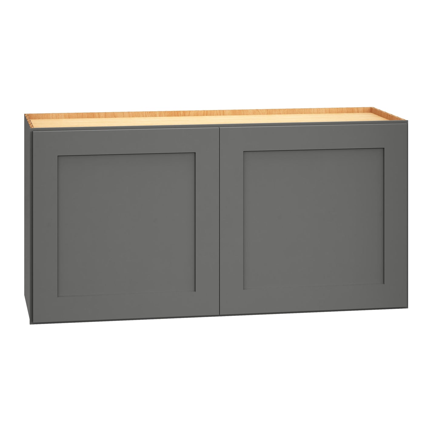 Diamond Express Jamestown 36-in W x 18-in H x 12-in D Moonstone Gray Wall Fully Assembled Plywood Cabinet (Recessed Panel Shaker Door Style)