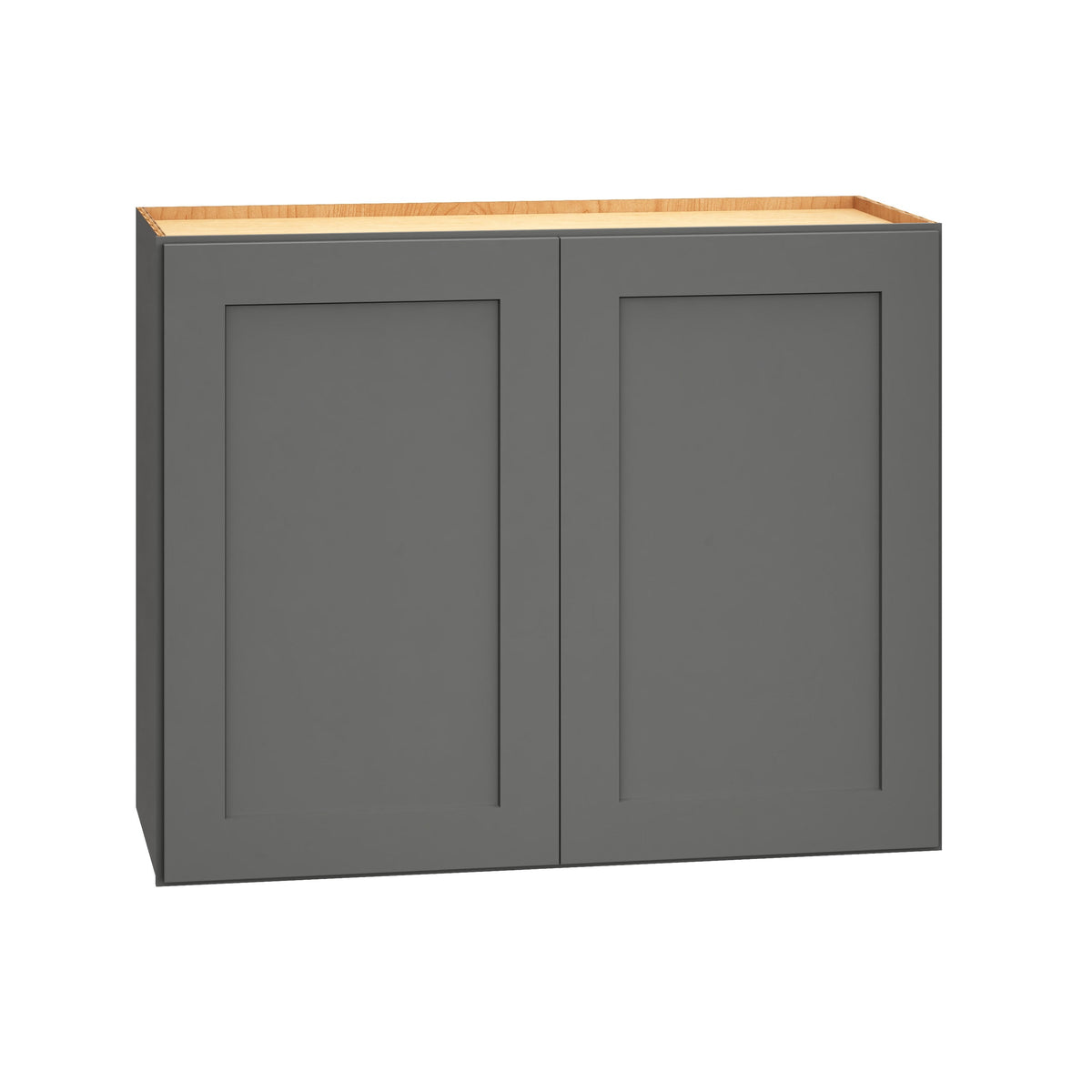 Diamond Express Jamestown 30-in W x 24-in H x 12-in D Moonstone Gray Wall Fully Assembled Plywood Cabinet (Recessed Panel Shaker Door Style)