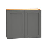 Diamond Express Jamestown 30-in W x 24-in H x 12-in D Moonstone Gray Wall Fully Assembled Plywood Cabinet (Recessed Panel Shaker Door Style)