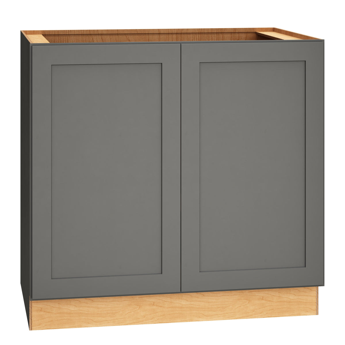 Diamond Express Jamestown 36-in W x 34.5-in H x 24-in D Moonstone Gray Base Fully Assembled Plywood Cabinet (Recessed Panel Shaker Door Style)
