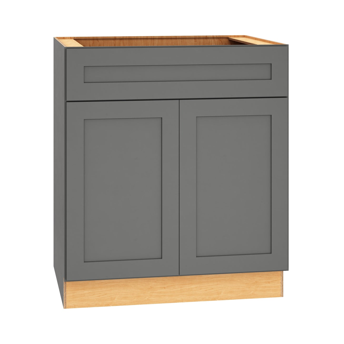 Diamond Express Jamestown 30-in W x 34.5-in H x 24-in D Moonstone Gray Sink Base Fully Assembled Plywood Cabinet (Recessed Panel Shaker Style)