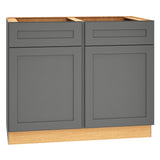 Diamond Express Jamestown 42-in W x 34.5-in H x 24-in D Moonstone Gray 1-Drawer Base Fully Assembled Plywood Cabinet (Recessed Panel Square Style)