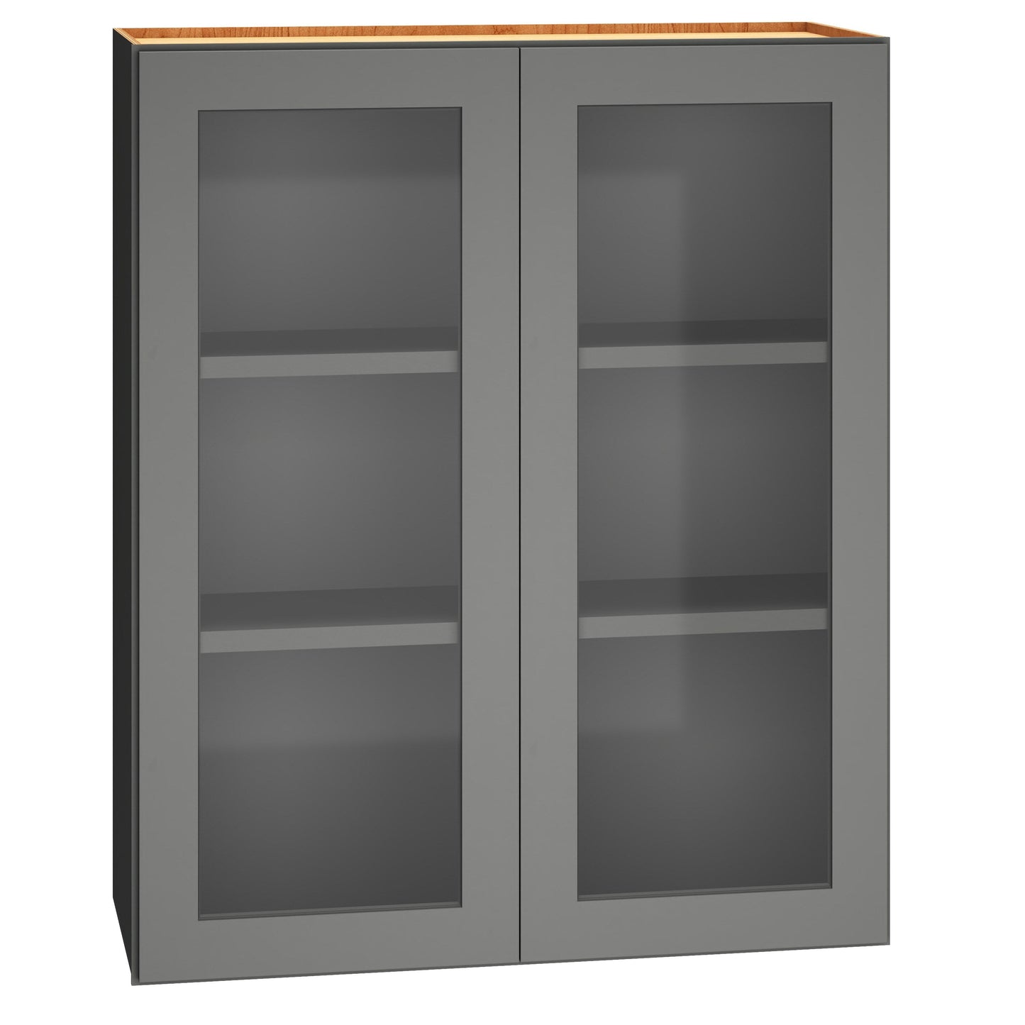 Diamond Express Jamestown 30-in W x 36-in H x 12-in D Moonstone Gray Wall Fully Assembled Plywood Cabinet (Recessed Panel Square Door Style)