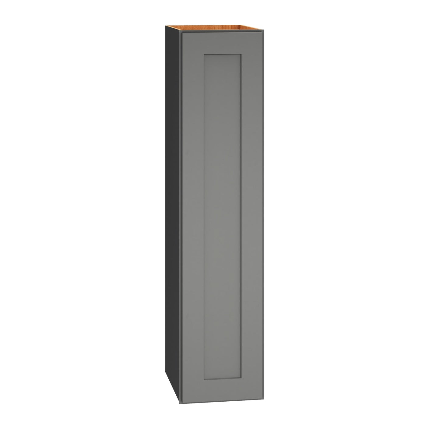 Diamond Express Jamestown 9-in W x 39-in H x 12-in D Moonstone Gray Wall Fully Assembled Plywood Cabinet (Recessed Panel Shaker Door Style)