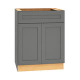 Diamond Express Jamestown 27-in W x 34.5-in H x 24-in D Moonstone Gray Sink Base Fully Assembled Plywood Cabinet (Recessed Panel Shaker Style)