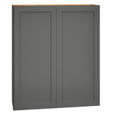 Diamond Express Jamestown 36-in W x 42-in H x 12-in D Moonstone Gray Wall Fully Assembled Plywood Cabinet (Recessed Panel Shaker Door Style)