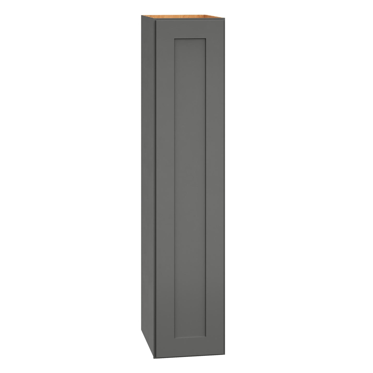 Diamond Express Jamestown 9-in W x 42-in H x 12-in D Moonstone Gray Wall Fully Assembled Plywood Cabinet (Recessed Panel Shaker Door Style)