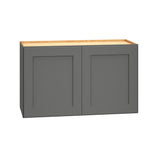 Diamond Express Jamestown 30-in W x 18-in H x 12-in D Moonstone Gray Wall Fully Assembled Plywood Cabinet (Recessed Panel Shaker Door Style)