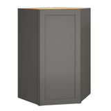 Diamond Express Jamestown 42-in W x 42-in H x 24-in D Moonstone Gray Diagonal Corner Wall Fully Assembled Plywood Cabinet (Recessed Panel Square Style)
